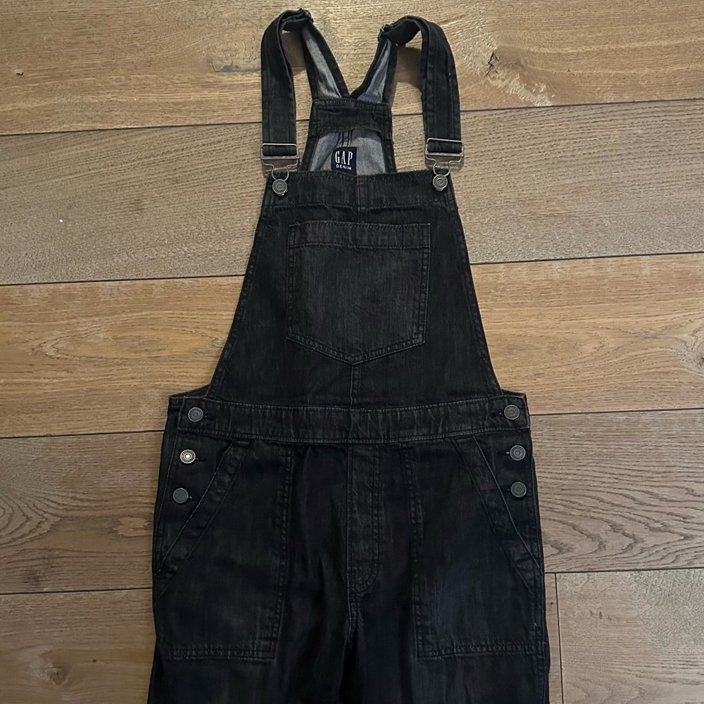 Gap Black Denim Overalls Size Small - Picture 3 of 5